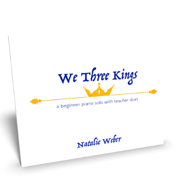 We Three Kings Beginner Piano Solo with Teacher Duet