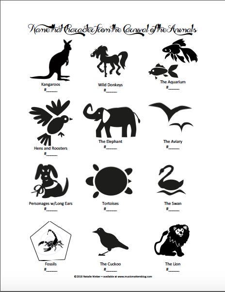 Carnival of the Animals Listening Game