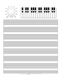 Free Music Staff & Keyboard with Circle of 5ths