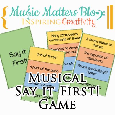 Musical Say It First! Game