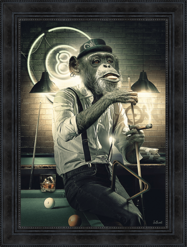 Singe Billard 50x70