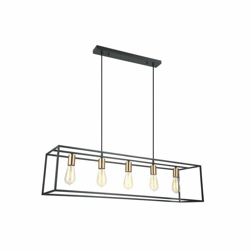 Suspension 5L métal noir / or