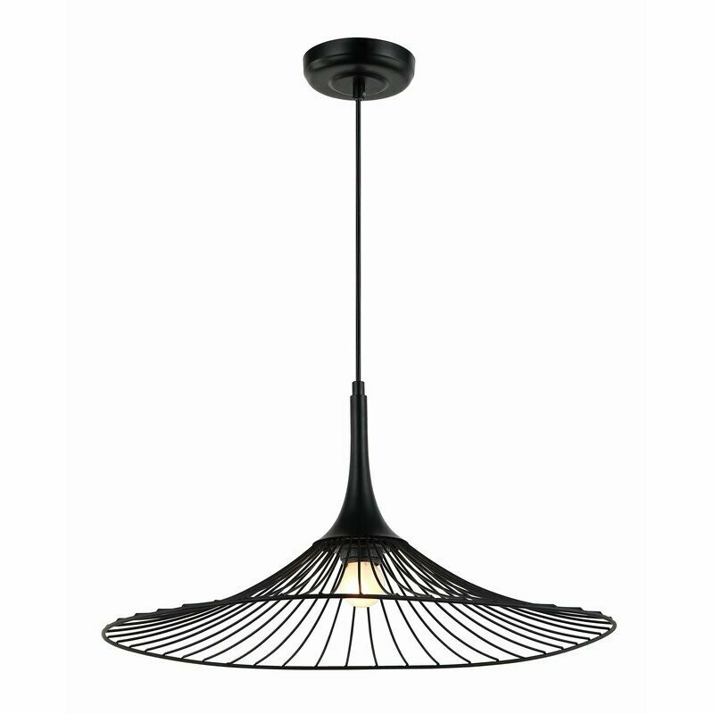 Suspension filaire métal noir 50 cm