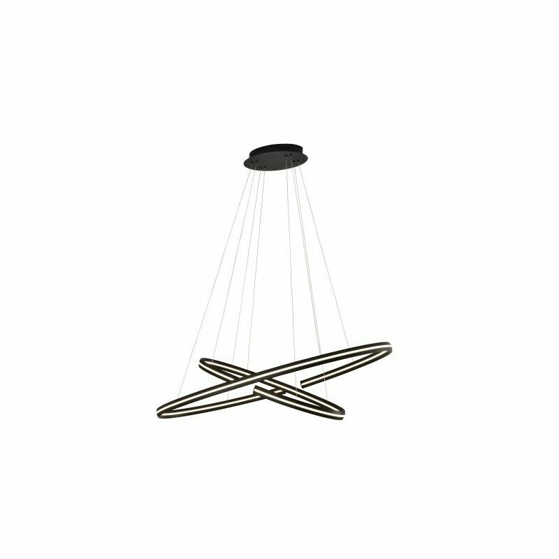 Suspension Saturne LED noire