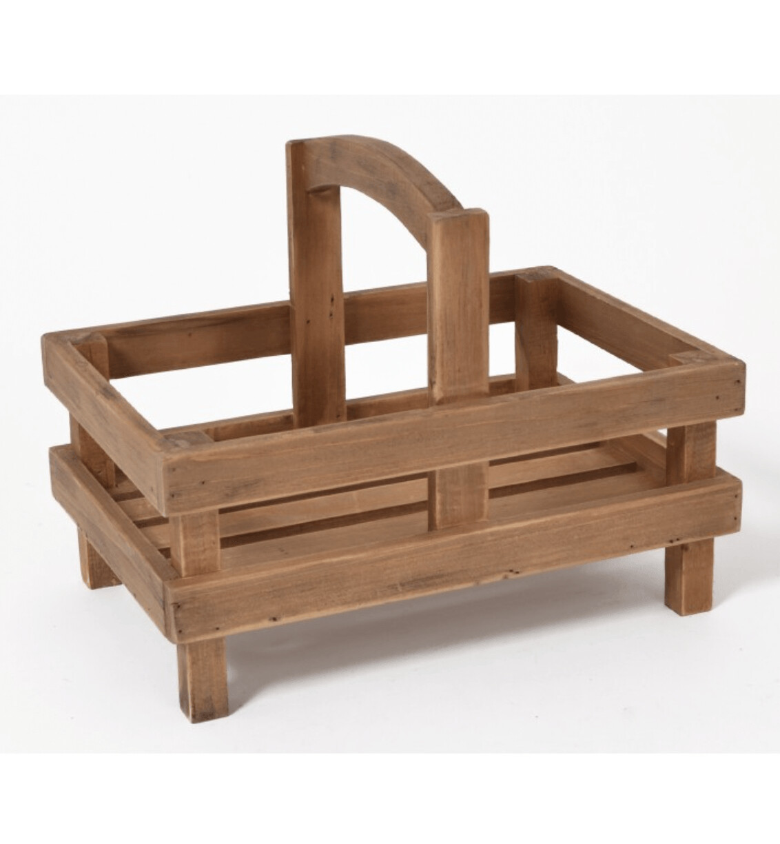 CHALET DU LAC panier bois 35cm