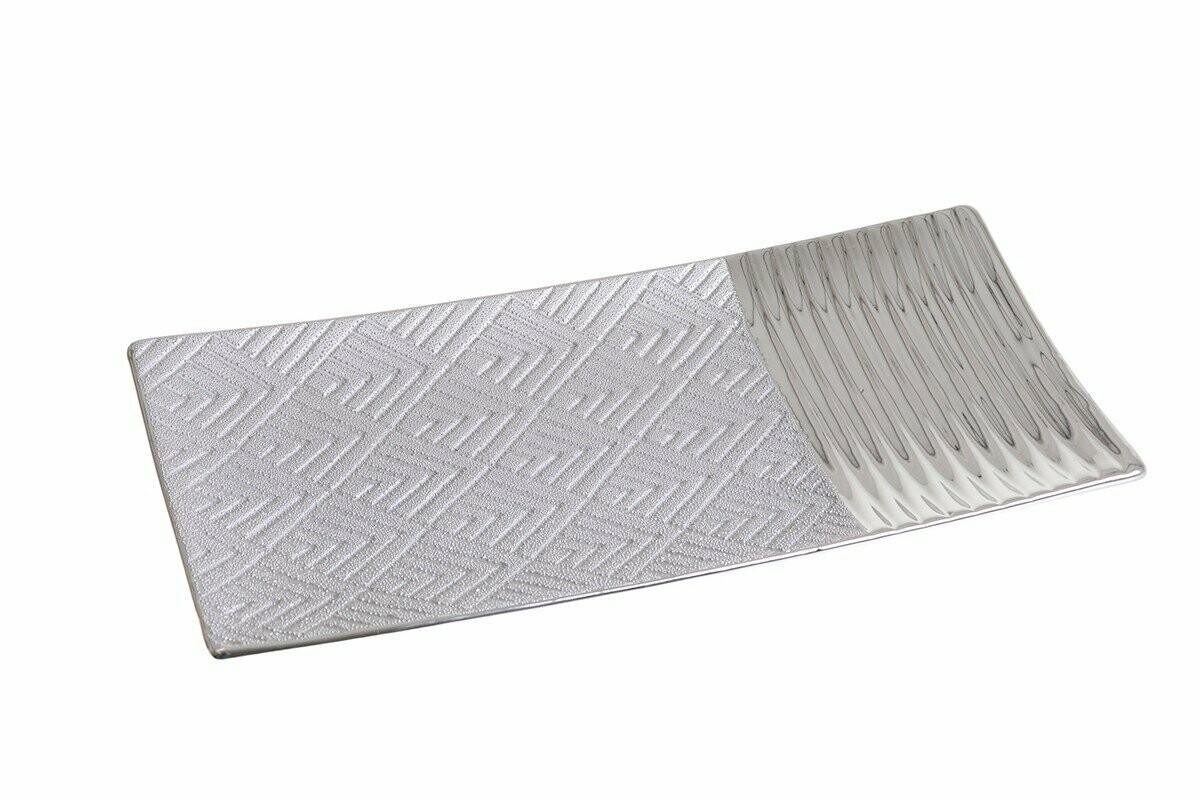 PLAT RECTANGULAIRE GEOMETRIQUE ARGENT PLAT RECTANGULAIRE GEOMETRIQUE ARGENT