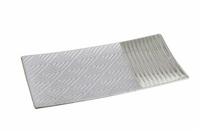 PLAT RECTANGULAIRE GEOMETRIQUE ARGENT PLAT RECTANGULAIRE GEOMETRIQUE ARGENT