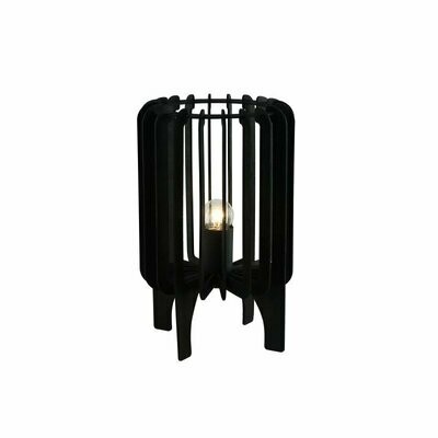 Lampe à poser bois noir Lampe à poser bois noir