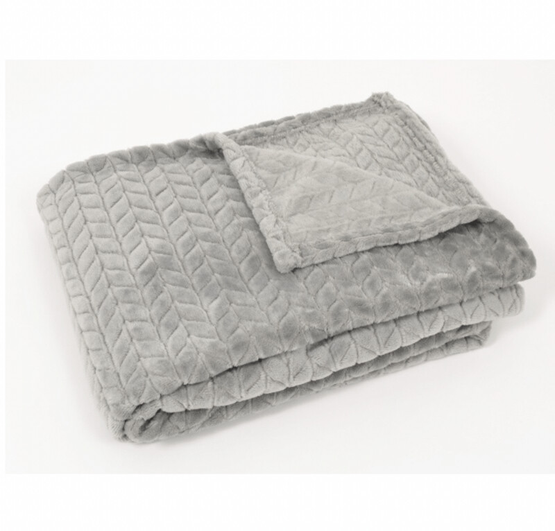 SARAH plaid 130x170 gris