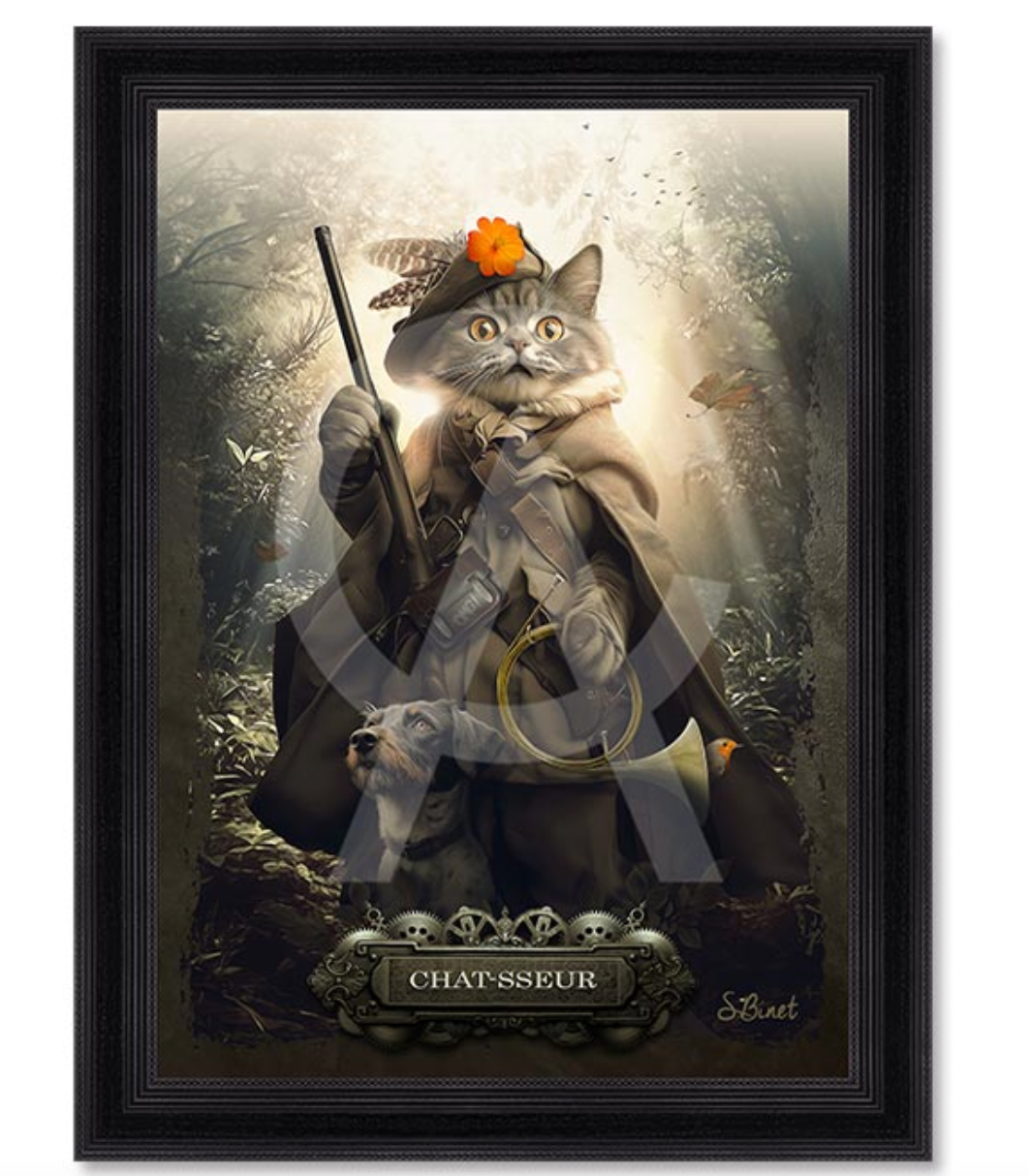 Tableau Chat-Sseur 50x70 Tableau Chat-Sseur 50x70