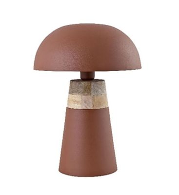Lampe metal et manguier Lampe metal et manguier