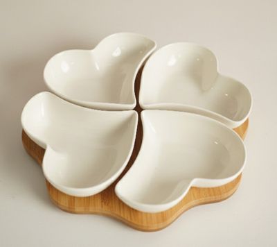 CUPIDON plat apéritif 4 raviers CUPIDON plat apéritif 4 raviers