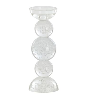 ITINGA bougeoir verre bullé ITINGA bougeoir verre bullé