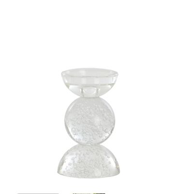 ITINGA bougeoir verre bullé ITINGA bougeoir verre bullé