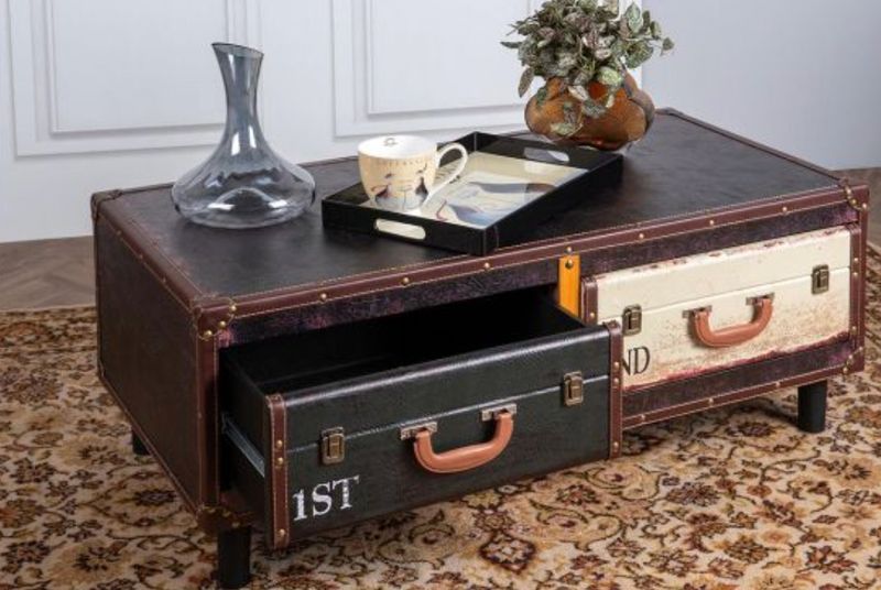MARCO table basse 2 tiroirs