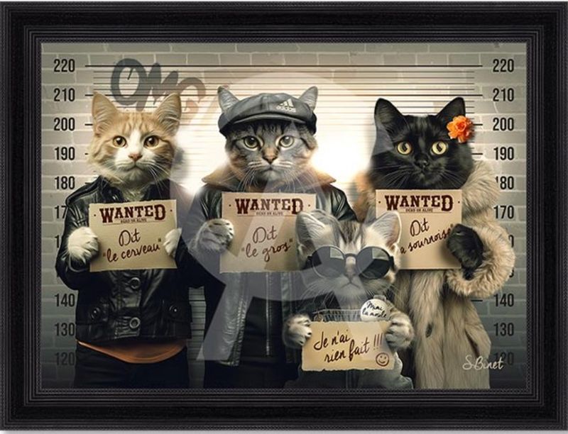 Chats voleurs 50x70