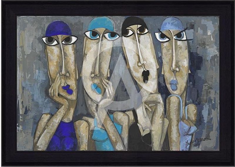 Les baigneuses bleues 60x90 Les baigneuses bleues 60x90