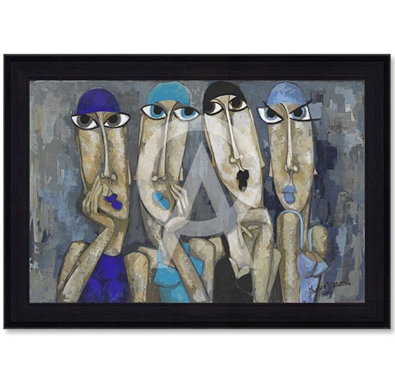 Les baigneuses bleues 60x90 Les baigneuses bleues 60x90