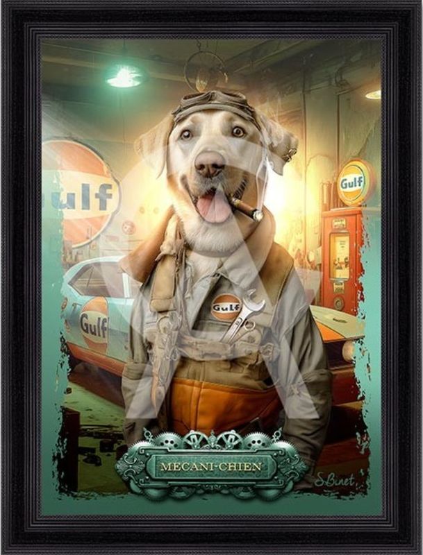 Mécani-chien 50x70