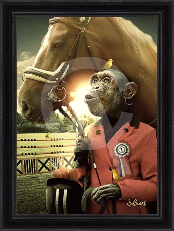 Singe cheval 50x70