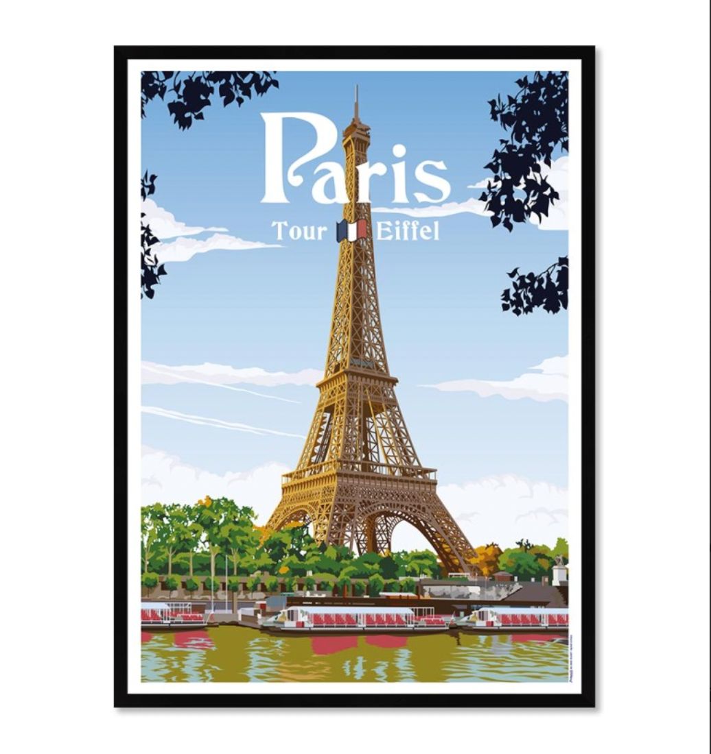 Travel poster - Paris Tour Eiffel Travel poster - Paris Tour Eiffel