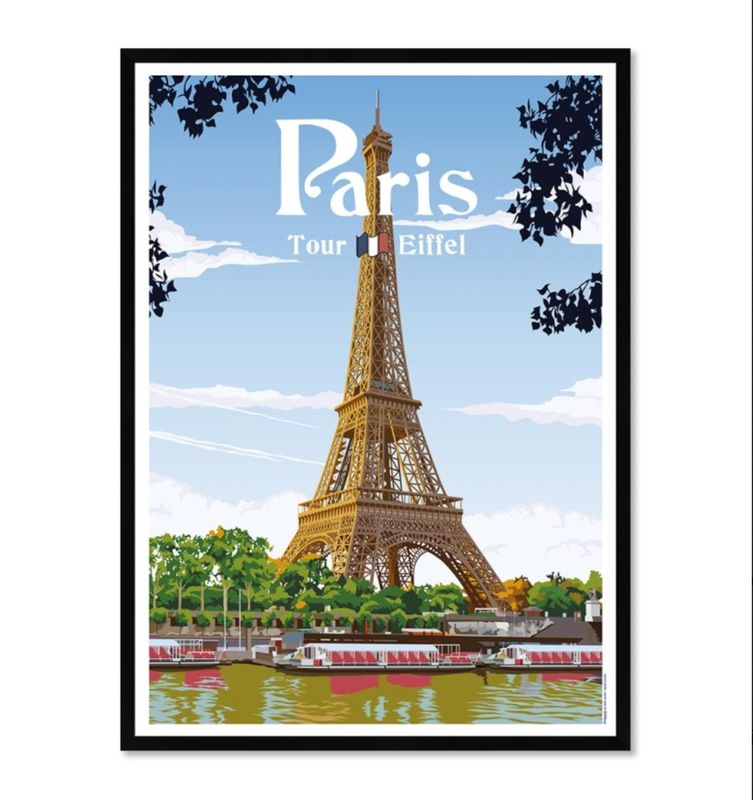 Travel poster - Paris Tour Eiffel
