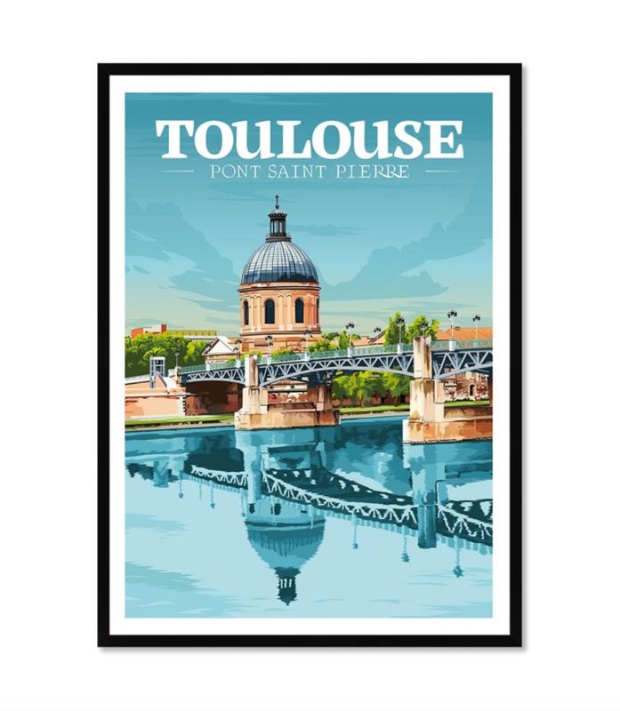 Travel poster - Toulouse Pont St Pierre