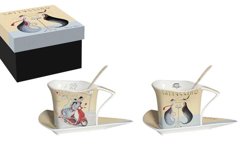 CATTUCCINO-CATITUDES set 2 tasses