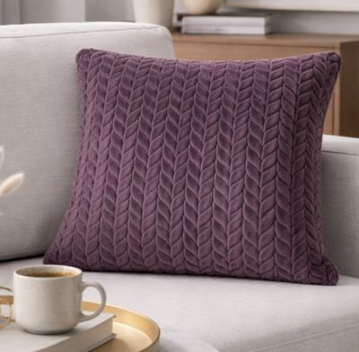 SARAH coussin 45x45 prune SARAH coussin 45x45 prune