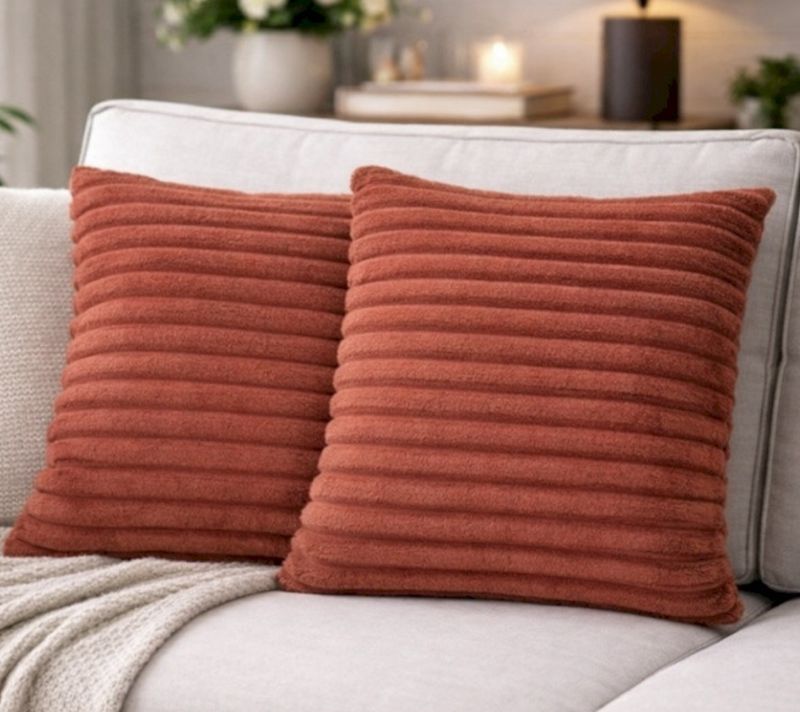 ALCESTE coussin 45x45 brique