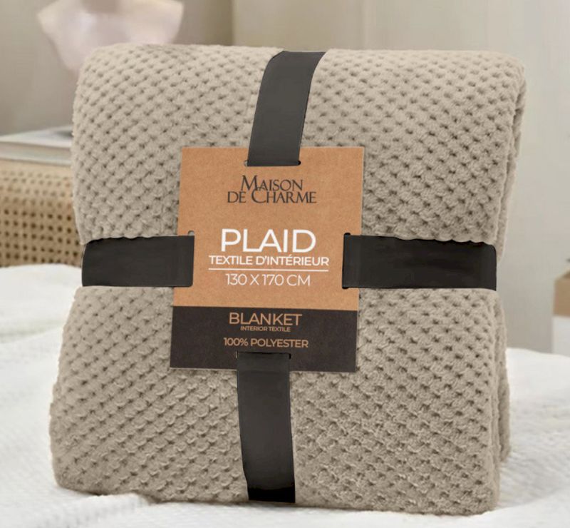 MELODIE plaid 130x170 beige