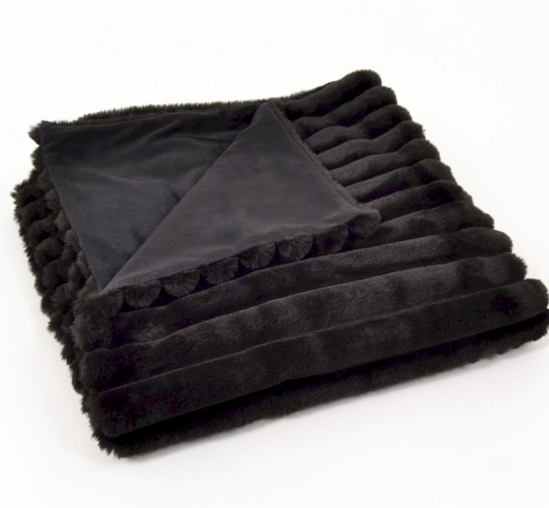 COOKY plaid 130x170 noir COOKY plaid 130x170 noir