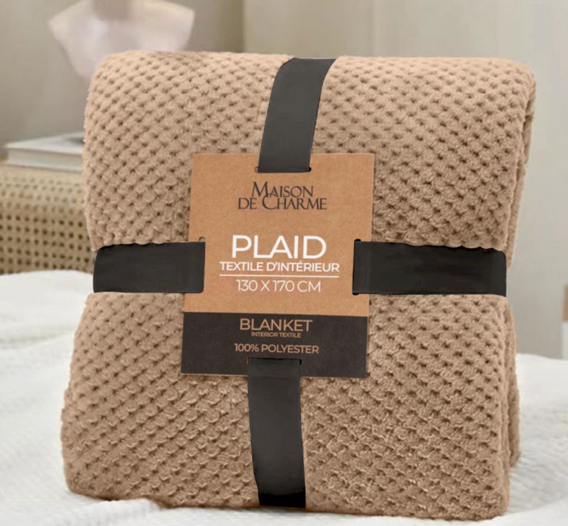 MELODIE plaid 130x170 macchiato