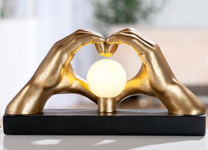 Lampe LED mains coeur