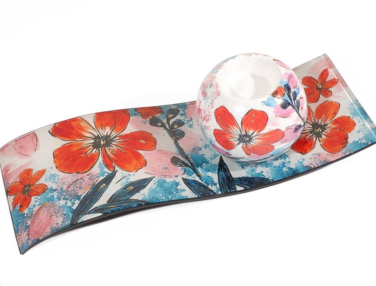 AQUARELLA bougeoir sur plat