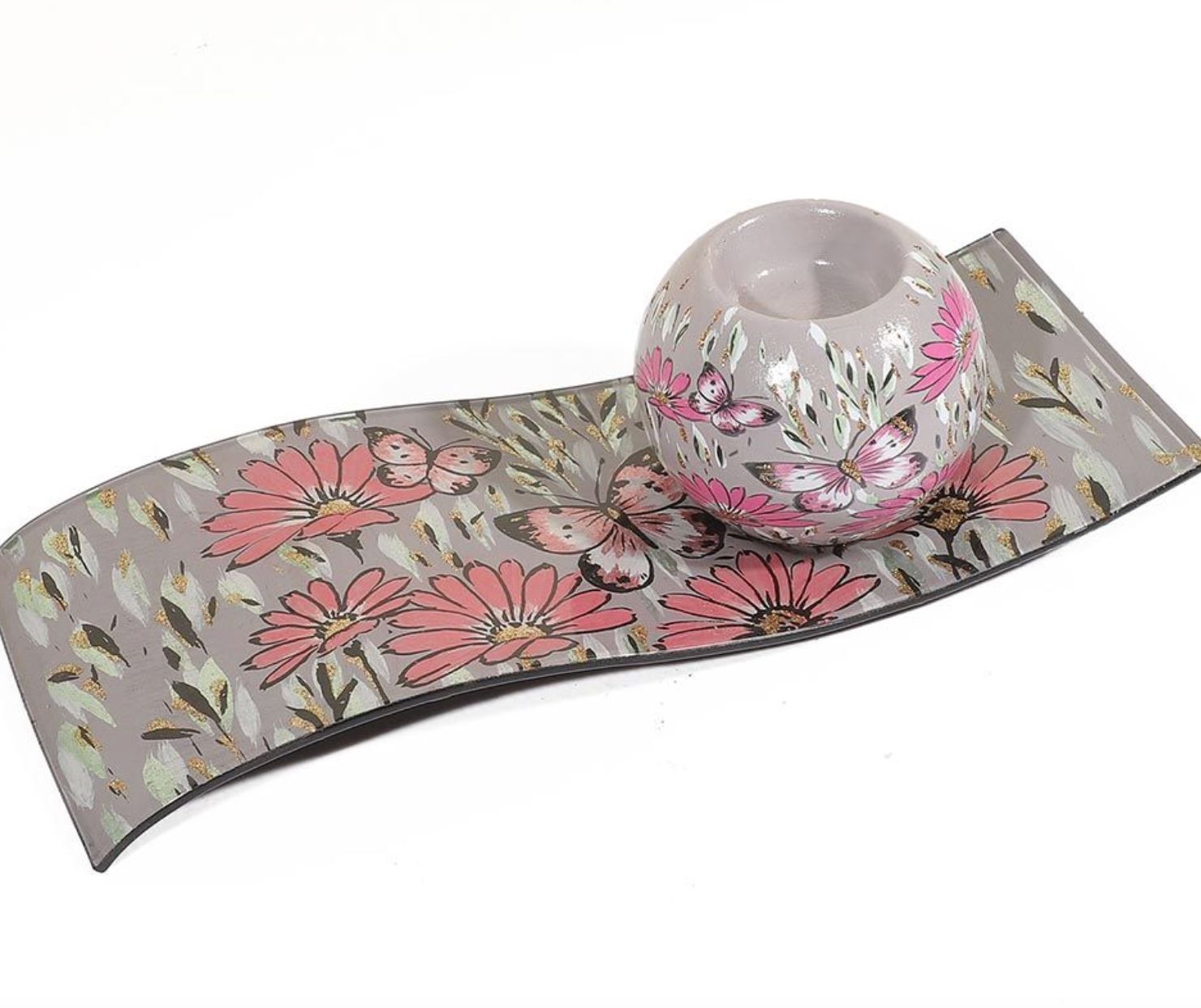 MARIPOSA bougeoir sur plat