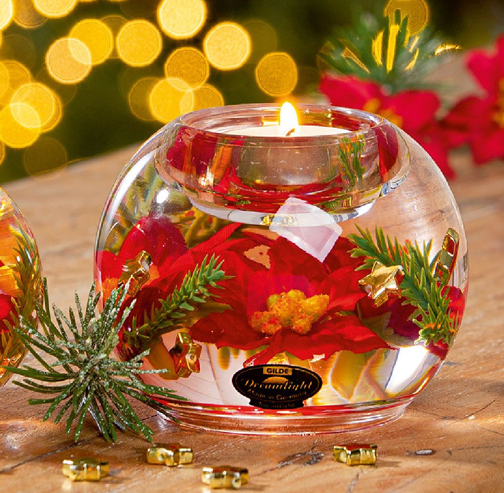 CHRISTMAS FLOWER bougeoir (diam. 9)