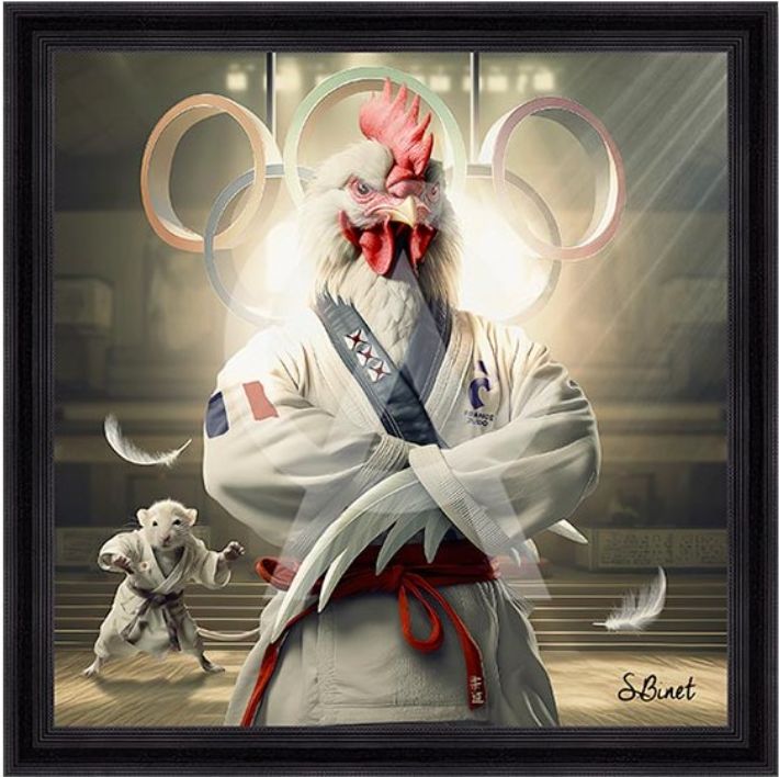 Coq judo 40x40 Coq judo 40x40