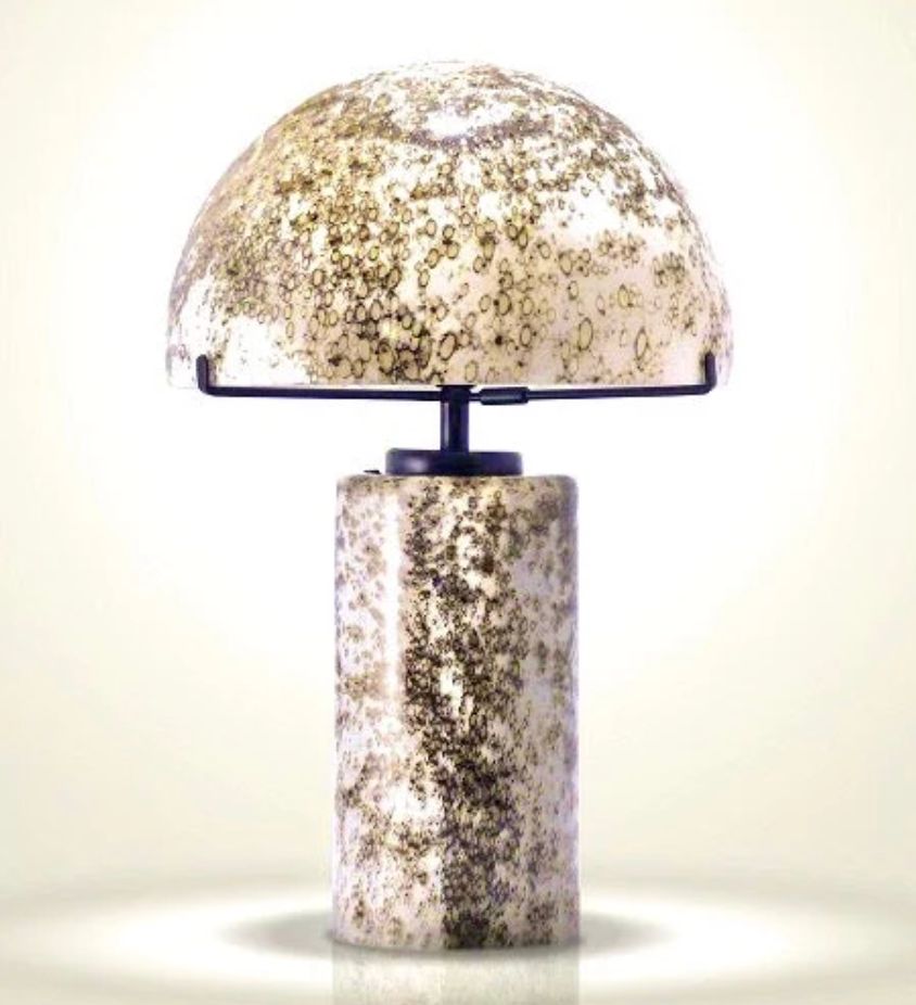 Lampe en verre soufflé vulcanic (ht. 39)