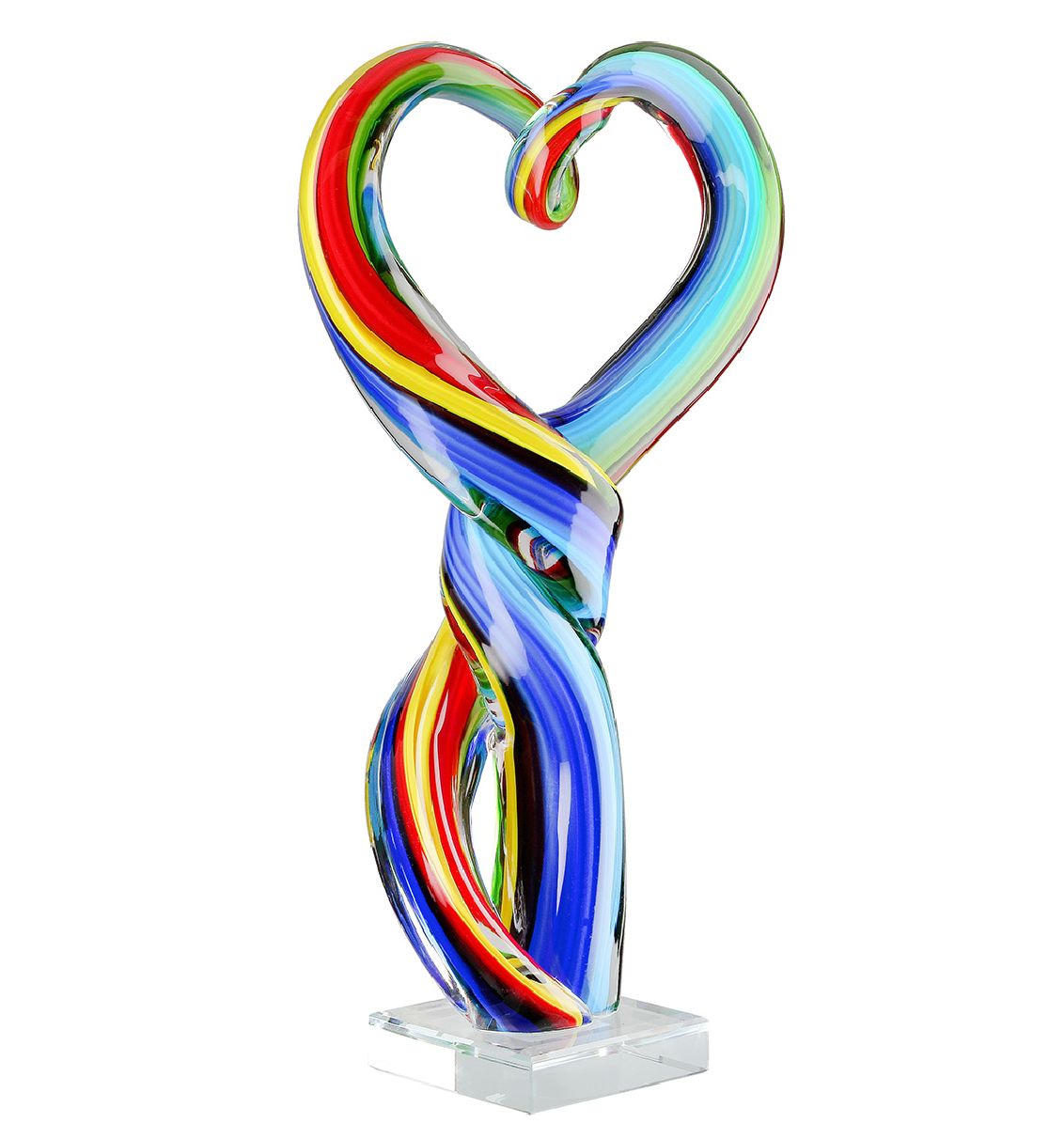 TWIST sculpture coeur en verre TWIST sculpture coeur en verre