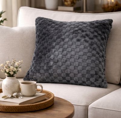 HELENA coussin 45x45 gris foncé