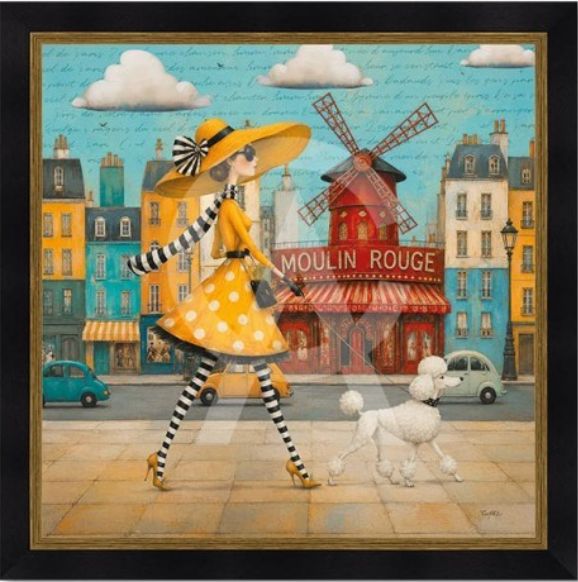 La parisienne au moulin rouge 40x40