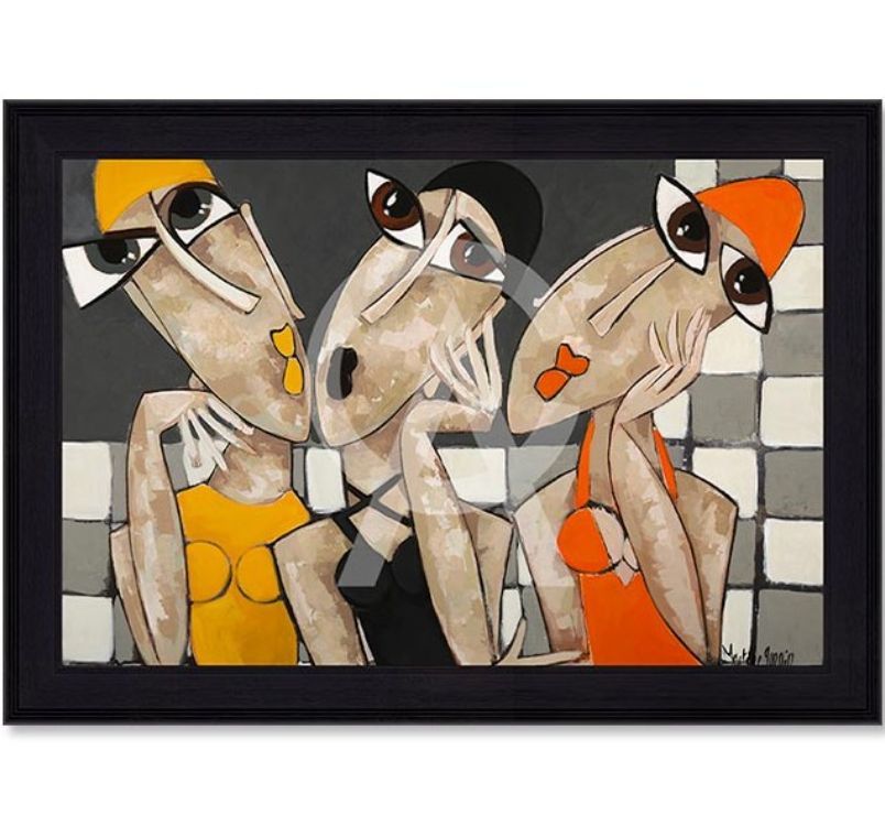 Les baigneuses à carreaux 40x60 Les baigneuses à carreaux 40x60