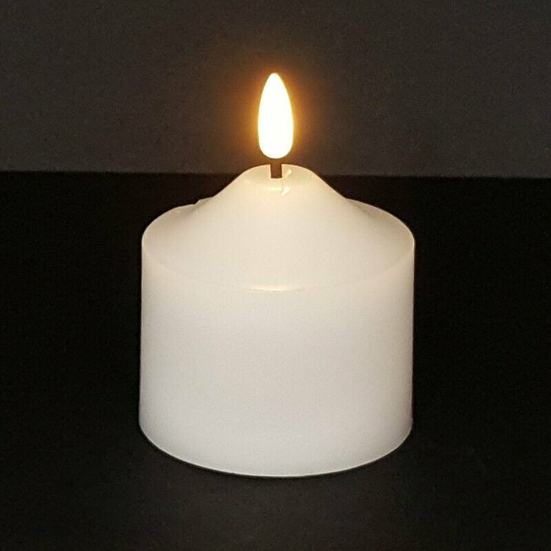 064006 - CANDELA A LED IN VERA CERA CON FIAMMA 3D