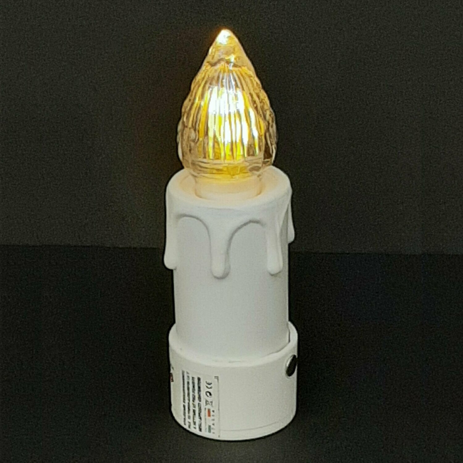 Lumino LFG LUMINO VOTIVO LUCE GIALLA FISSA - BATTERIA SOSTITUIBILE DURATA OLTRE SEI MESI