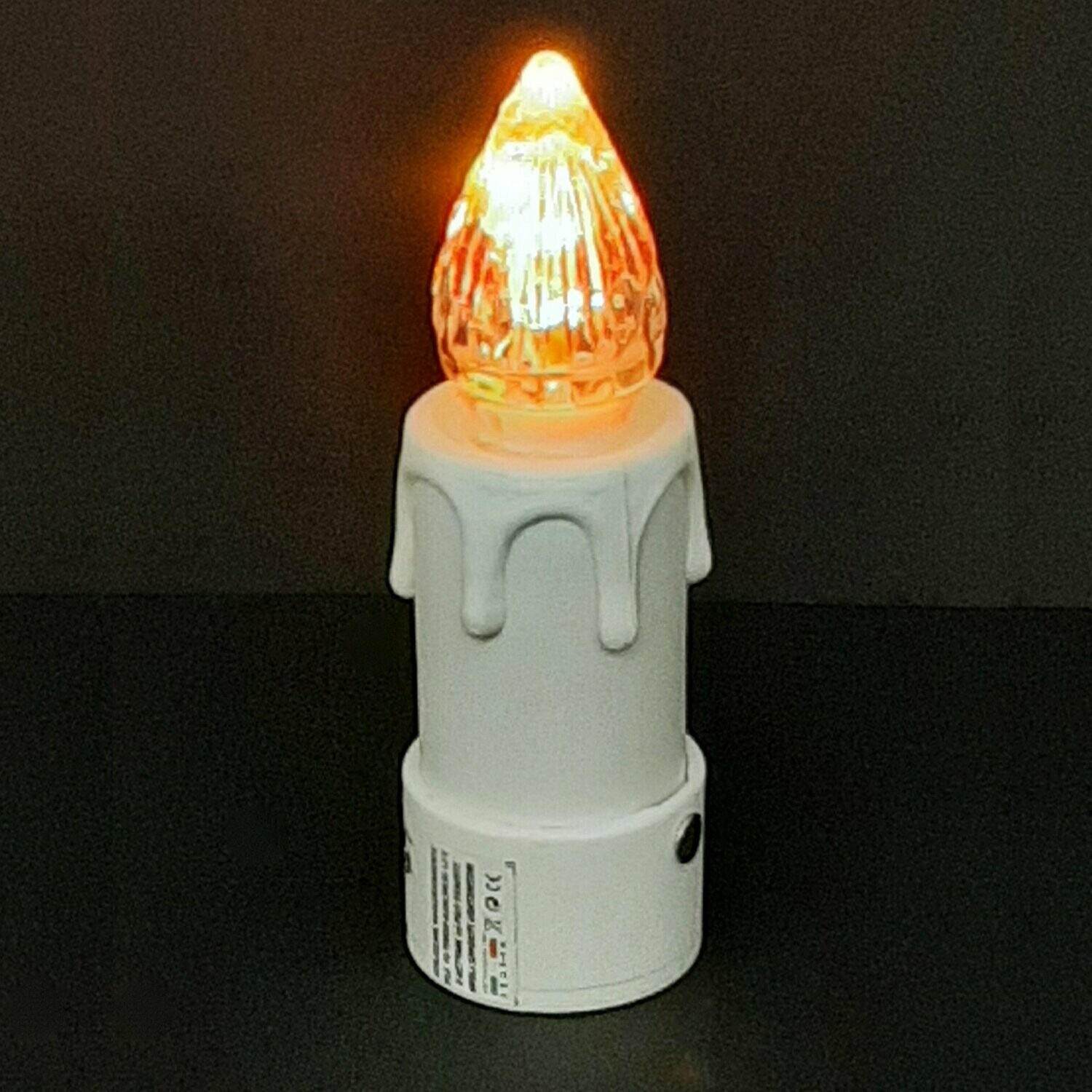 Lumino  a led L BICO ( led rosso e giallo  effetto fiamma) con batteria sostituibile