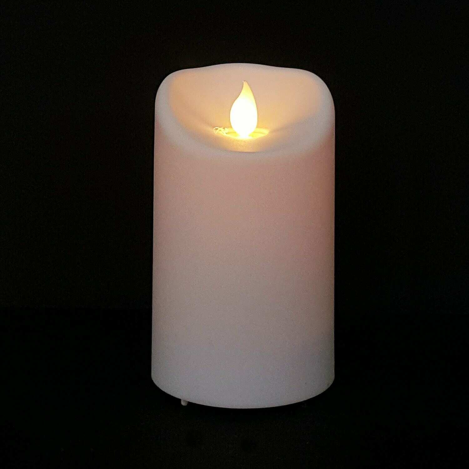 063055 - CANDELA A LED IN PLASTICA EFFETTO CERA