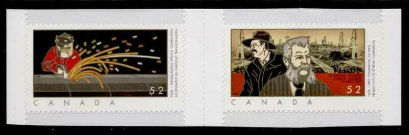 Canada 2268a gutter pair MNH First Commercial OilWell, TransCanada Pipeline