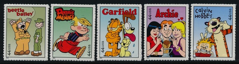 USA 4467-71 MNH Sunday Funnies, Beetle Bailey, Dennis the Menace, Garfield