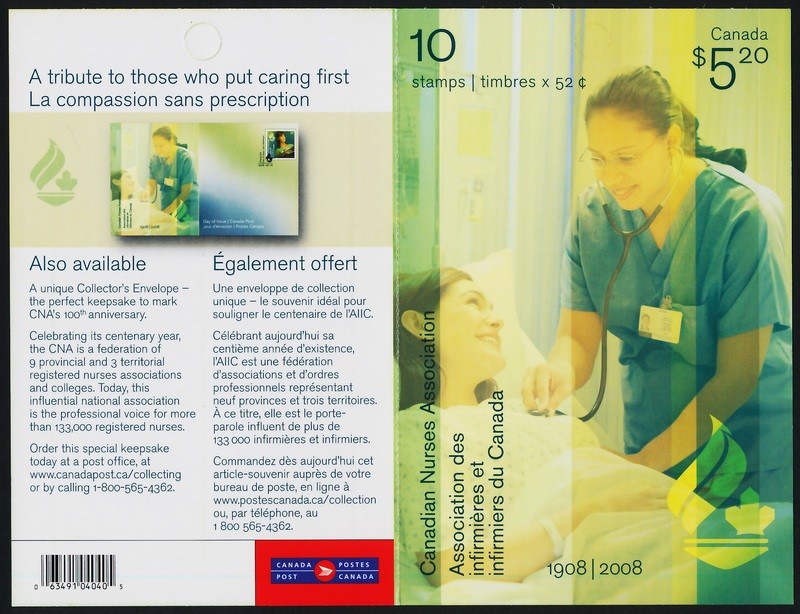 Canada 2275a booklet MNH Canadian Nurses Association